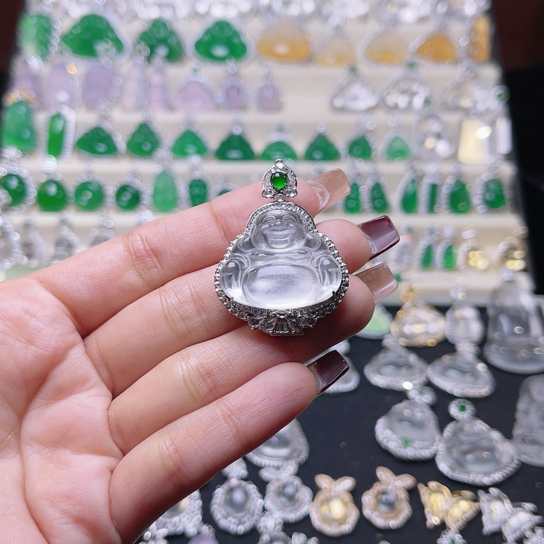 石英质玉颈饰银S925镶嵌淅****馆