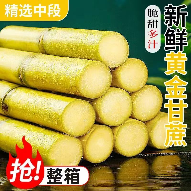 云南新鲜甘蔗现砍现发脆甜多汁当季水果w