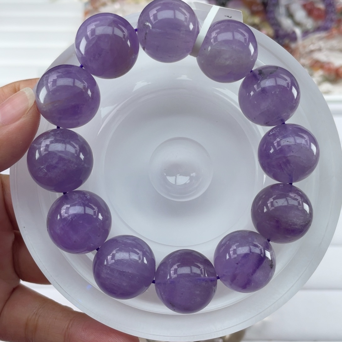 手串水晶未镶嵌004薰衣草紫水18m