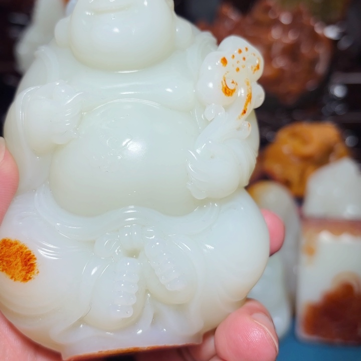 和田玉挂件未镶嵌青*