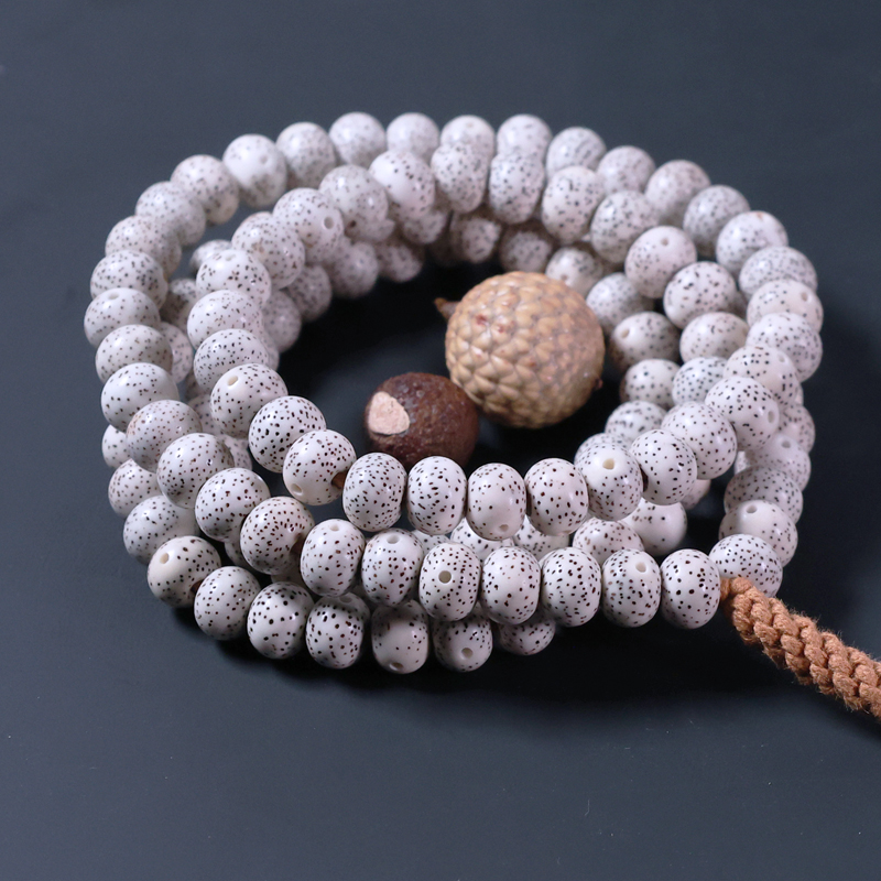 海南毛感毕业级脱脂星月菩提苹果珠长串108颗念珠文玩一物一拍