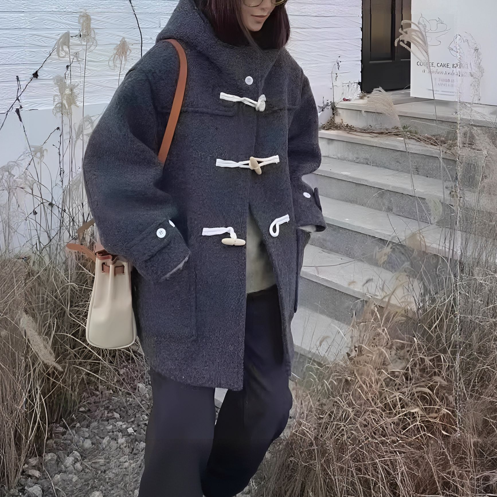 泡菜正品 the able 秋冬款 新款 阿尔巴卡 羊驼毛 羊毛大衣外套女