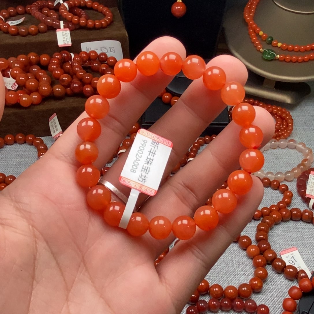 未镶嵌手串南红玛瑙9mm