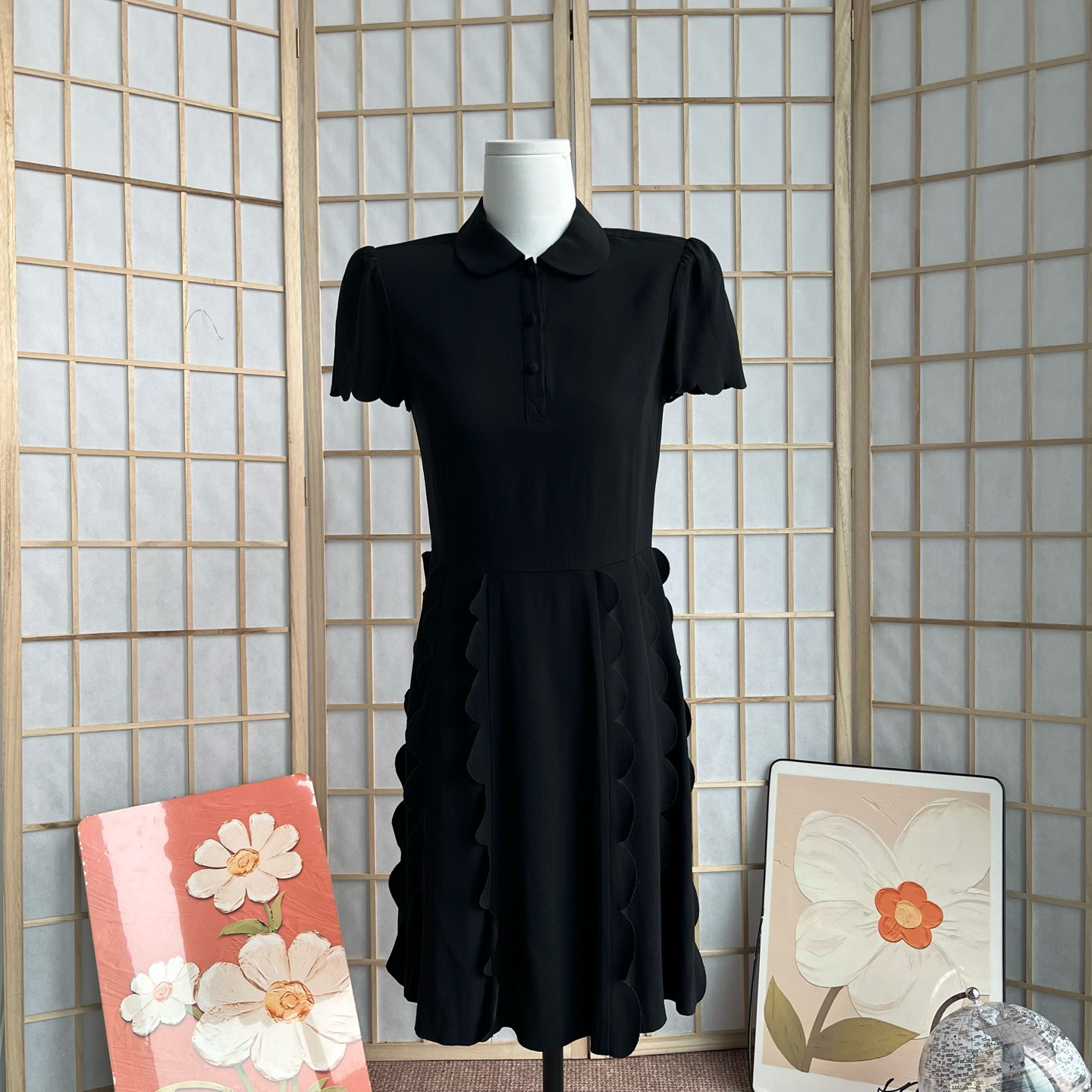 99新 Valentino/华伦天奴 T32 valentino 黑色 连衣裙 99新 38码