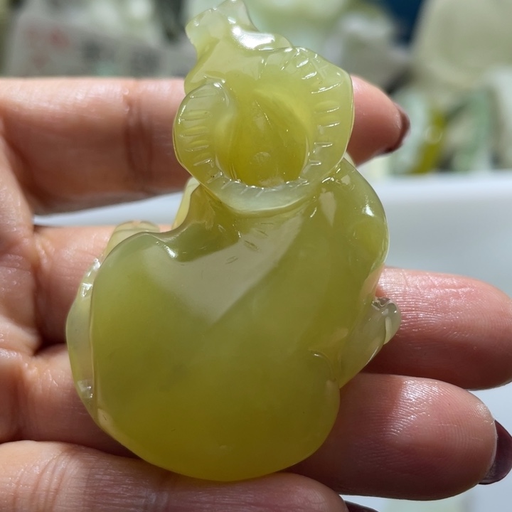 岫玉未镶嵌手把手把