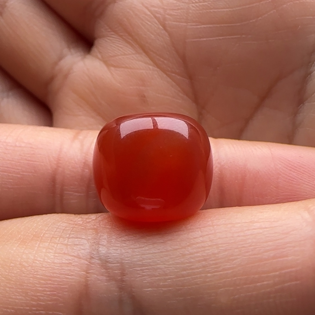 南红玛瑙老型14.8x13.3未镶嵌其**海孔裂 白马牙