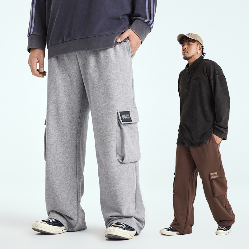 NMAX大码潮牌男装25年春新品二合一腰头休闲裤宽松工装卫裤FNR001
