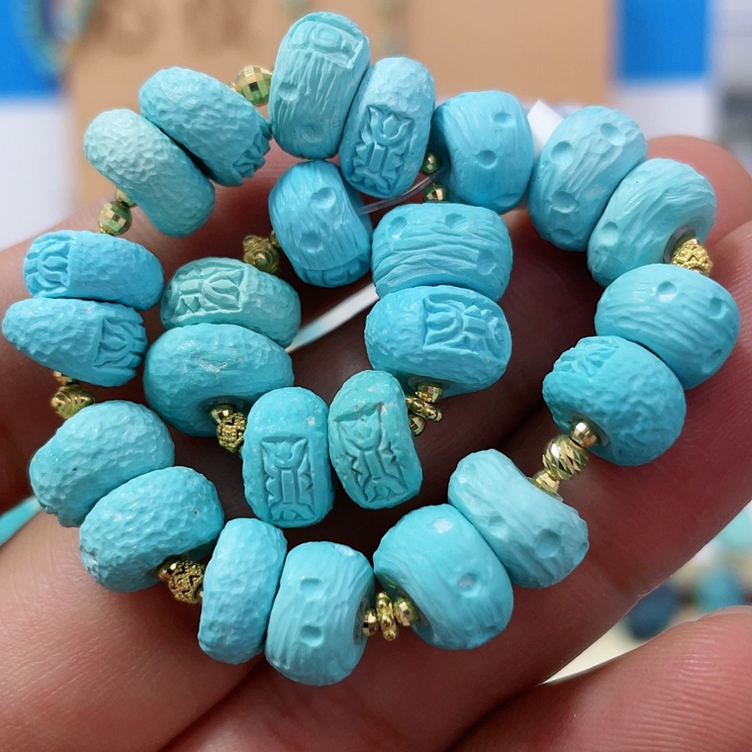 绿松石配饰18K金镶嵌