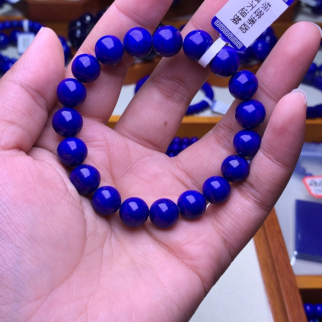 青金石未镶嵌手链10mm