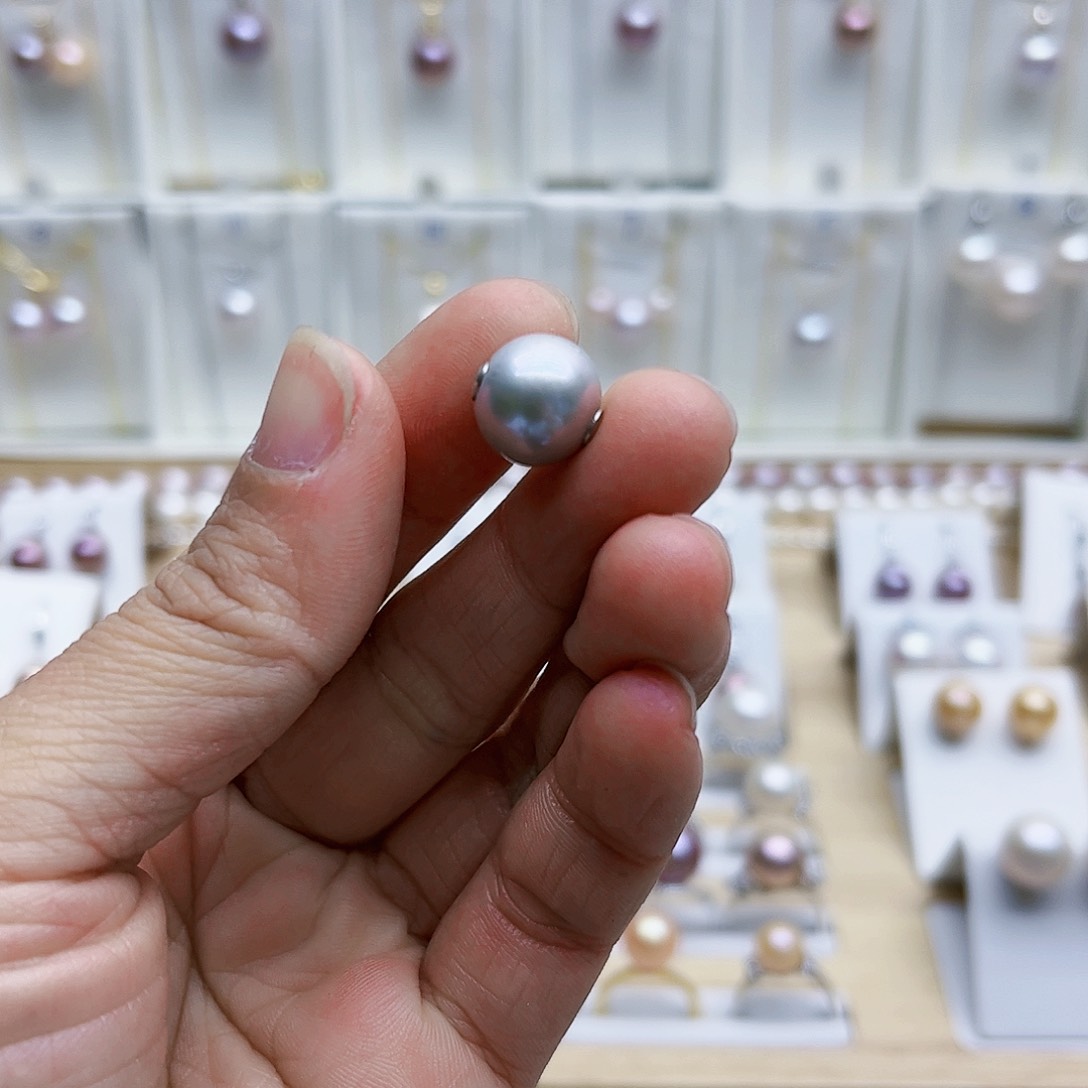 淡水珍珠颈饰银S925镶嵌