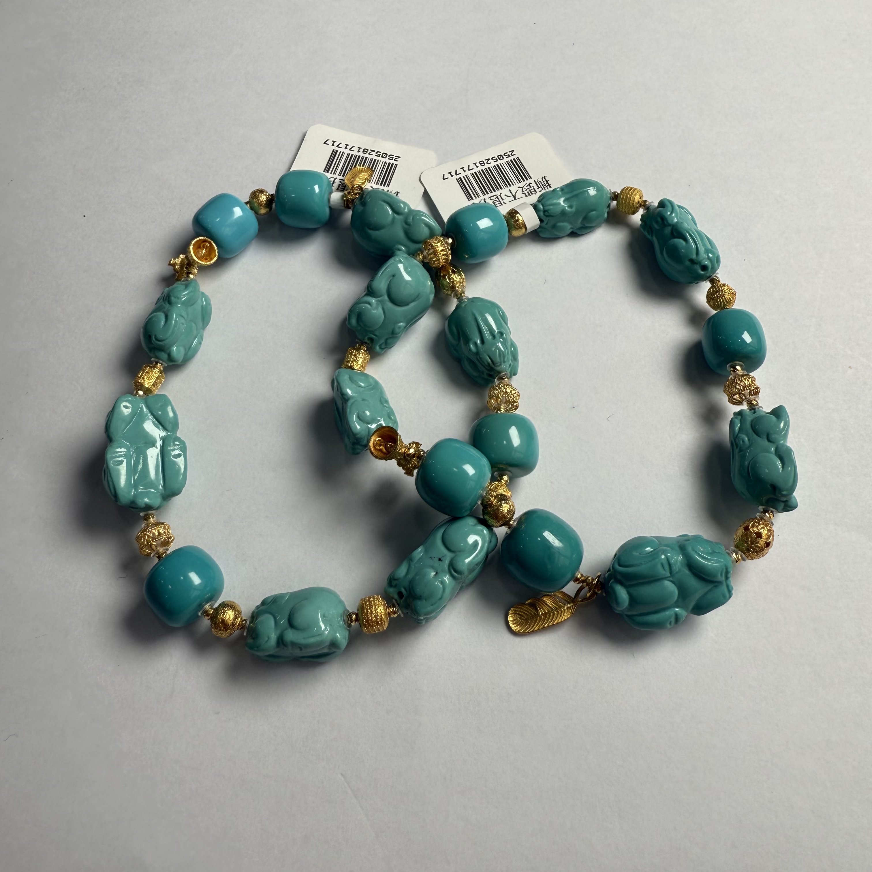 【小宝溯源】天然绿松貔貅单圈手链 多样性发一件 617XBJH