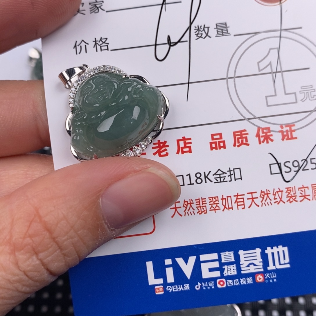 翡翠银S925镶嵌颈饰