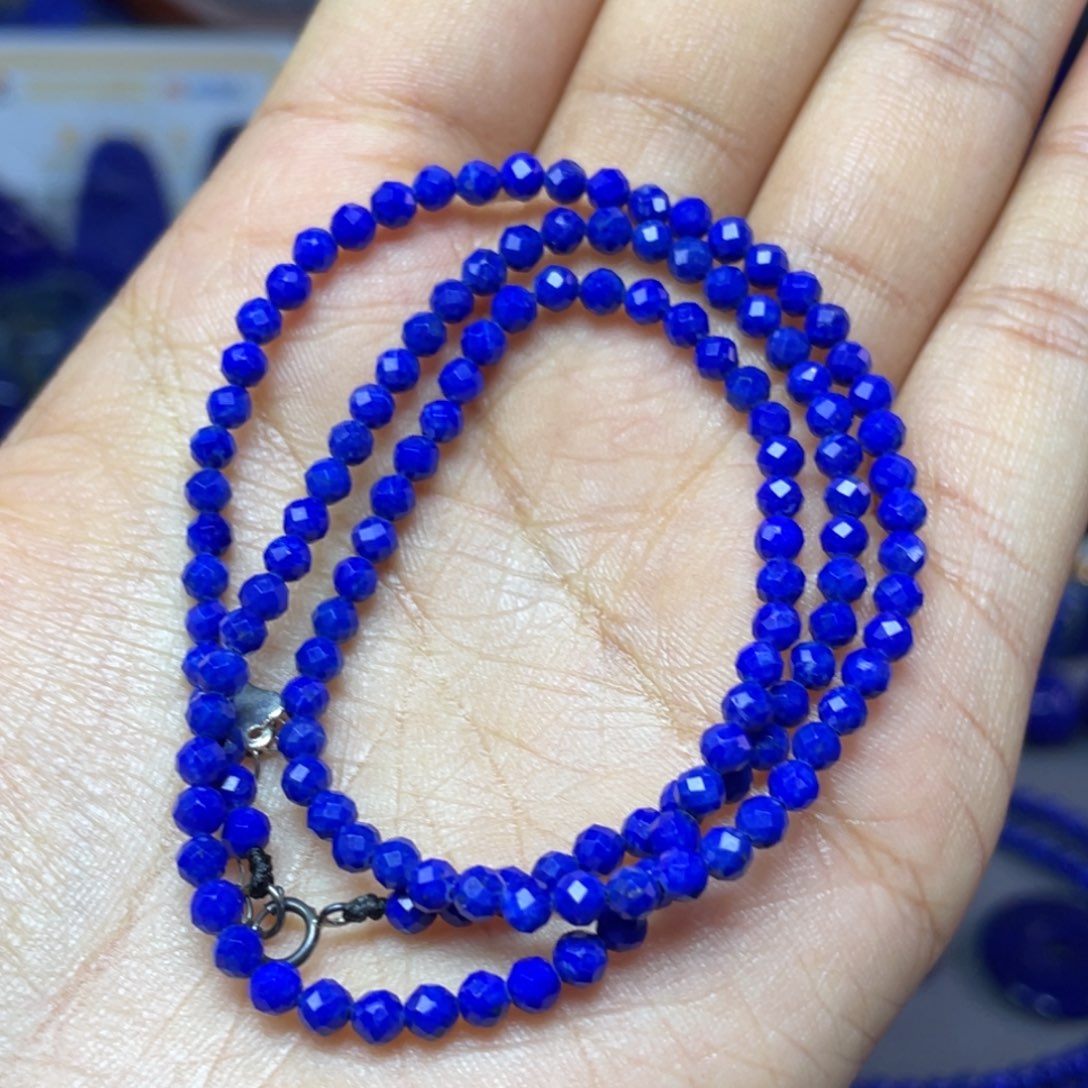 泉***爷青金石未镶嵌3mm项链