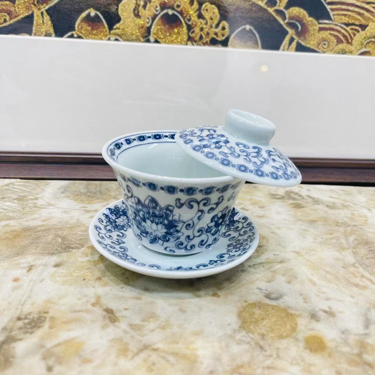 ZHZ079-深蓝缠枝莲盖碗（28）是