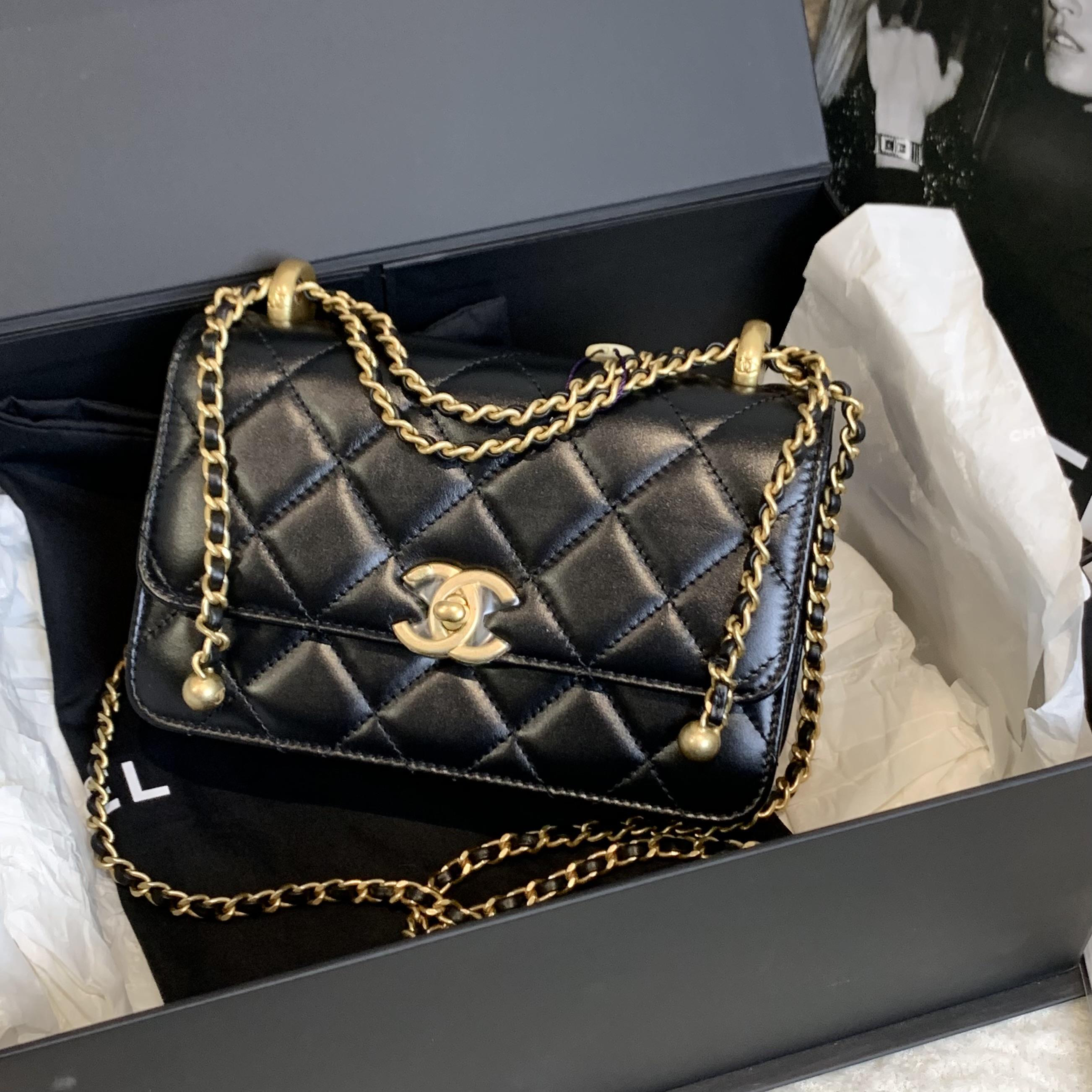 99新 Chanel/香奈儿 24C双金珠19cm/12期免息/33961409/代卖服务