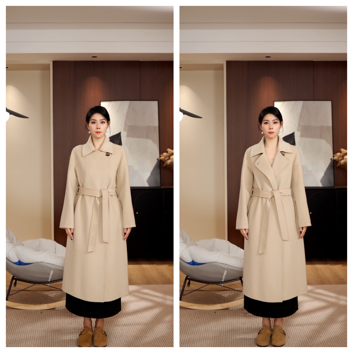 【%山羊绒大衣】253005-2025新款秋冬双面羊绒大衣外套长款