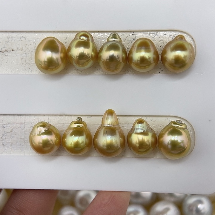 未镶嵌海水珍珠颈饰9-10mm 金珠 150一颗 可挑