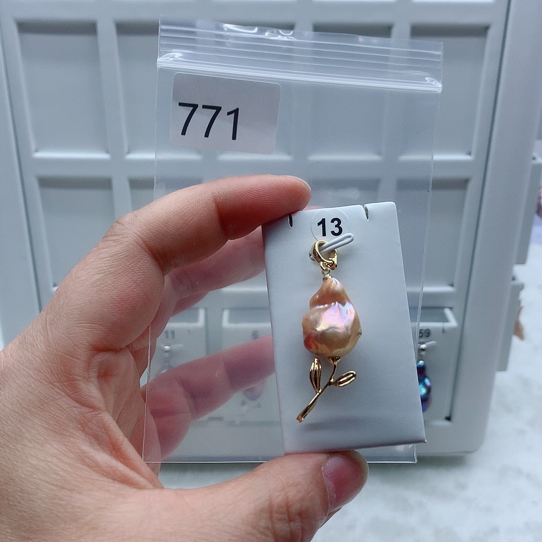 淡水珍珠吊坠(不含链)合金
