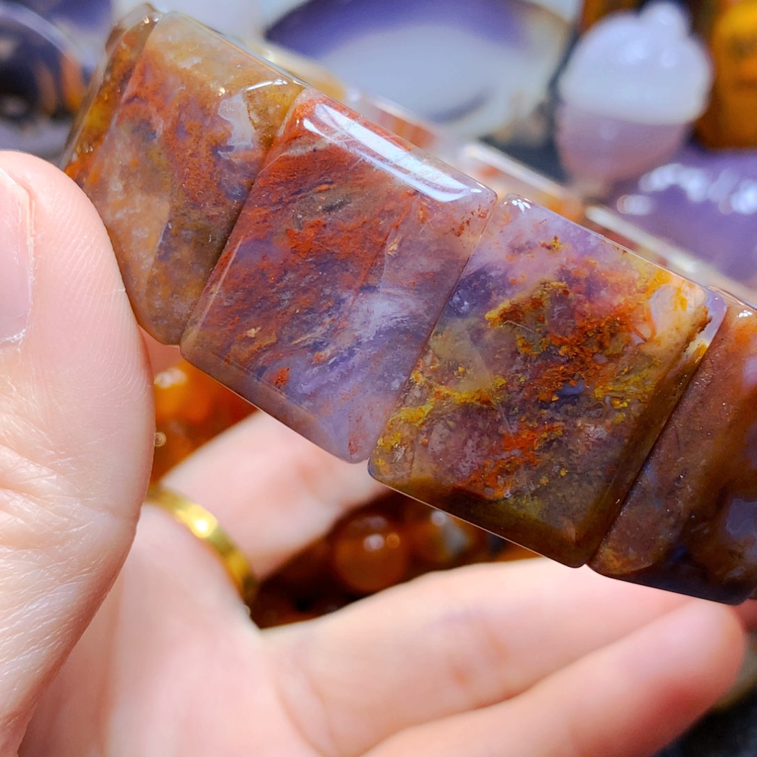 玛瑙/玉髓手牌12未镶嵌泥*