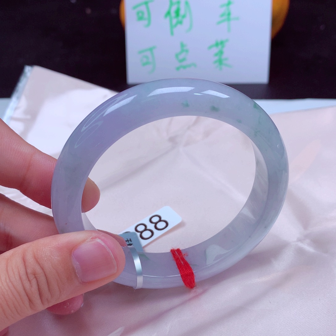 未镶嵌手镯翡翠薯****?缅甸天然A货翡翠手镯57.7