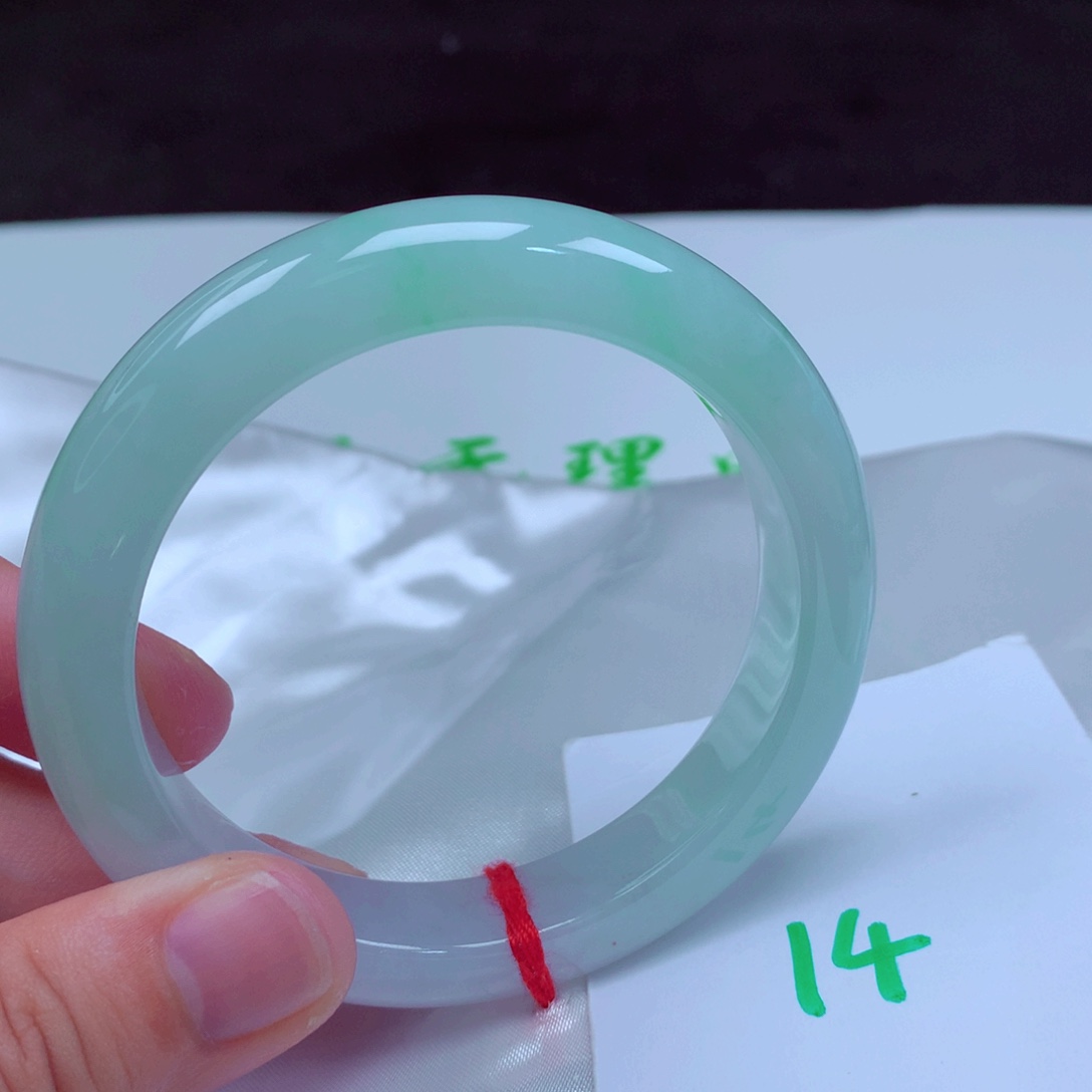 未镶嵌手镯翡翠缅甸天然A货翡翠手镯57.4