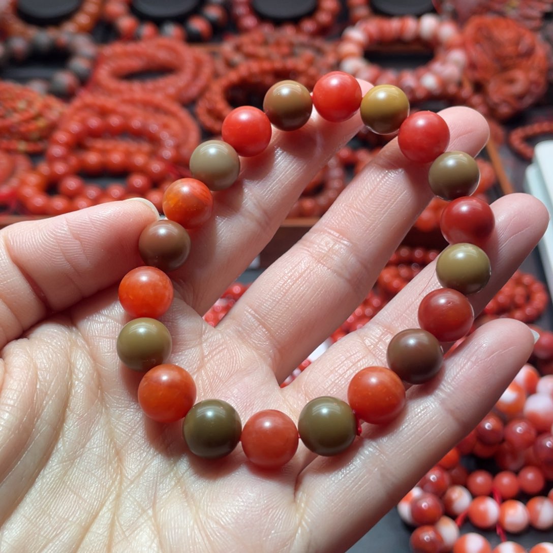 南红玛瑙手链未镶嵌