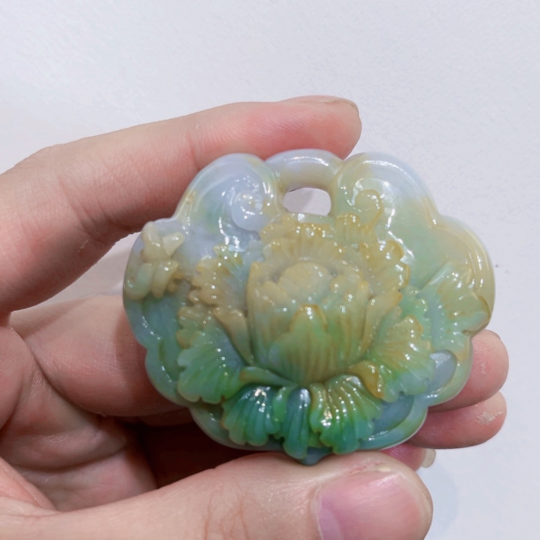 翡翠未镶嵌吊坠(赠链)代编织