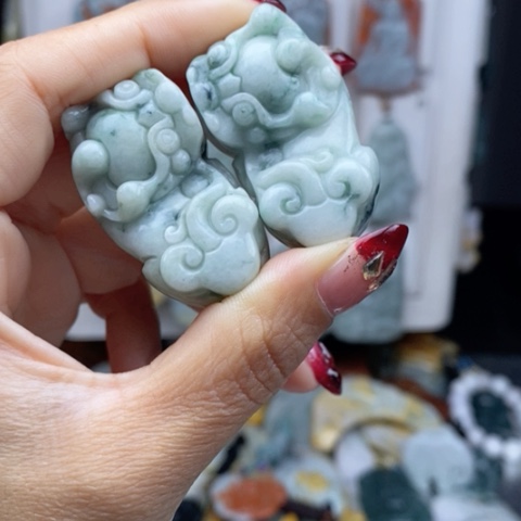 翡翠颈饰14K金镶嵌翡翠