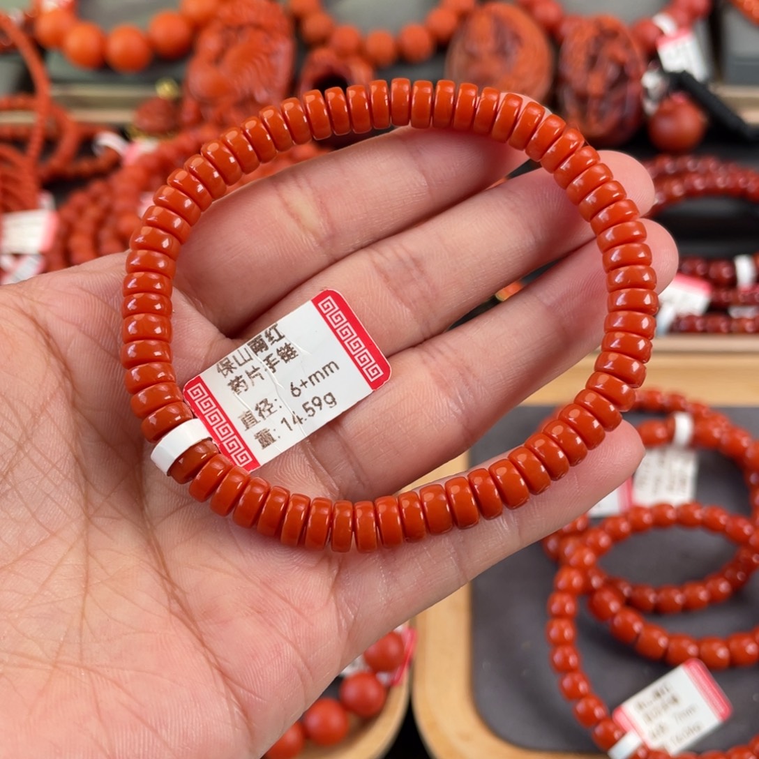 南红玛瑙未镶嵌直切手串6➕