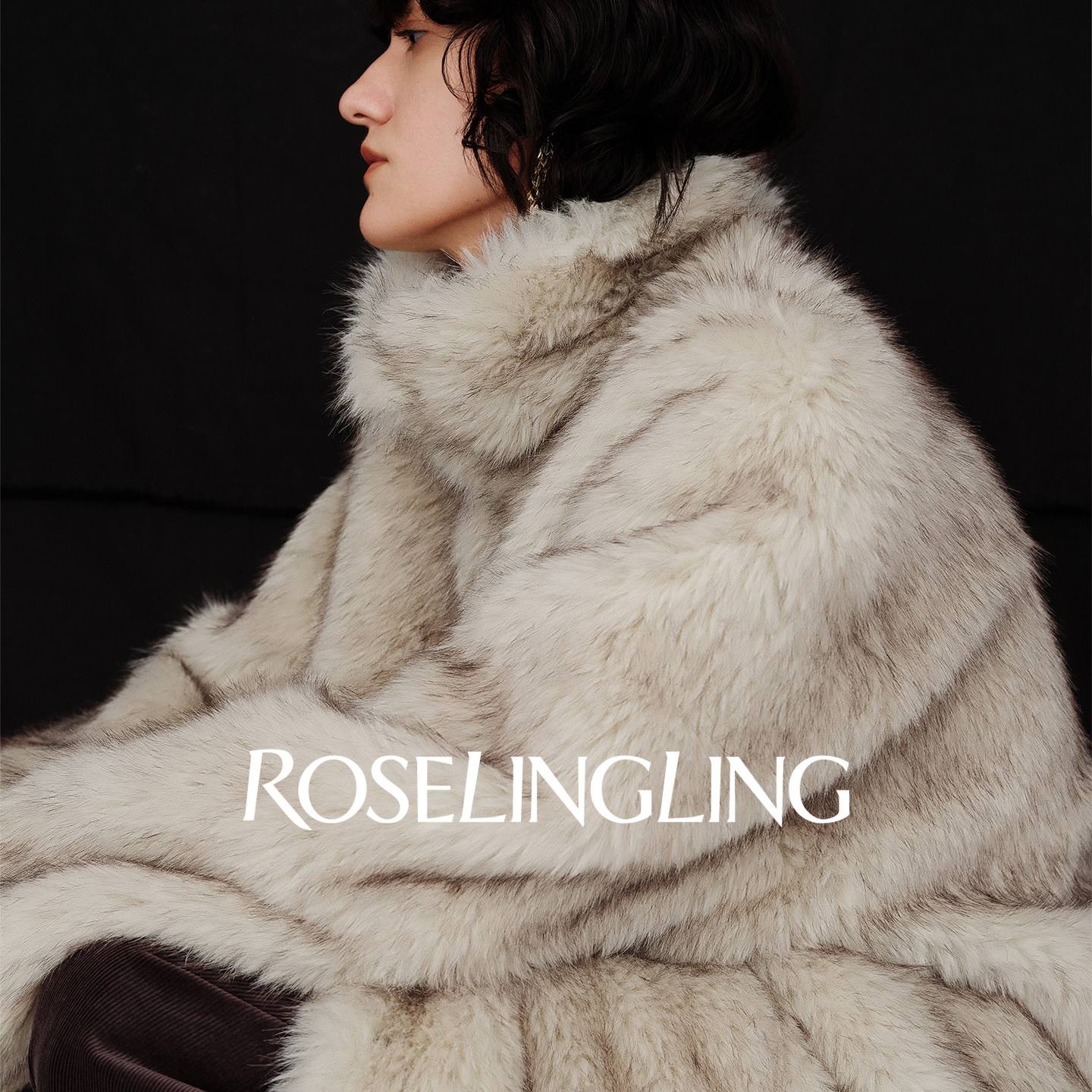 人造皮草 ROSELINGLING王牌仿狐狸毛料巴恩风双面穿派克服外套
