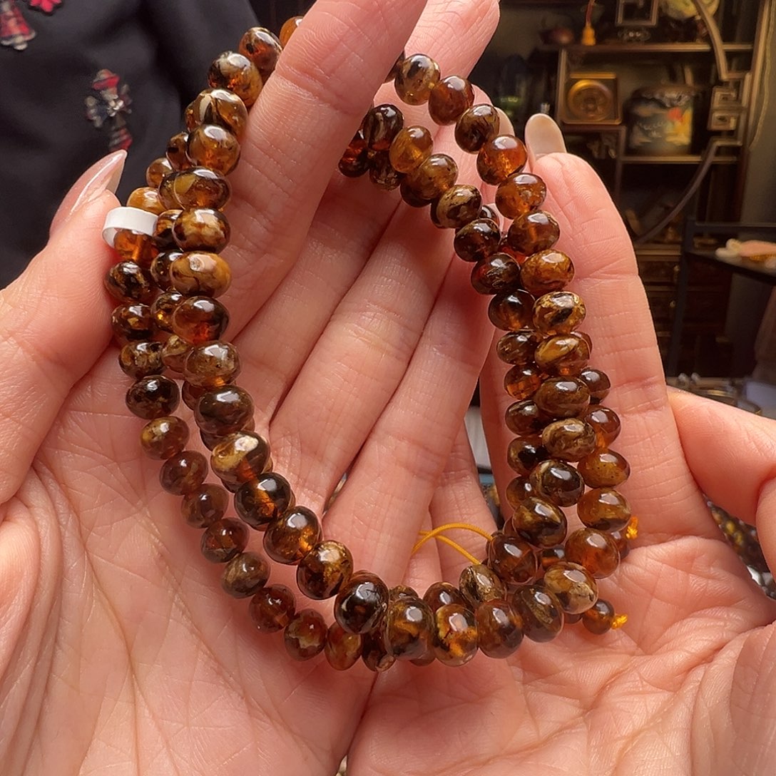 琥珀未镶嵌裸石抚顺琥珀20116七