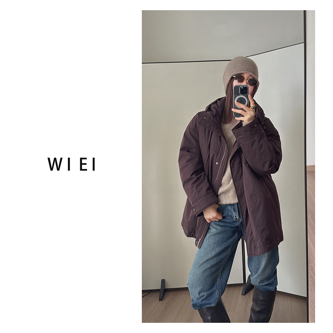 《WI EI》浆果外套*匈牙利95霍尔多巴吉极简保暖鹅绒服W25408024