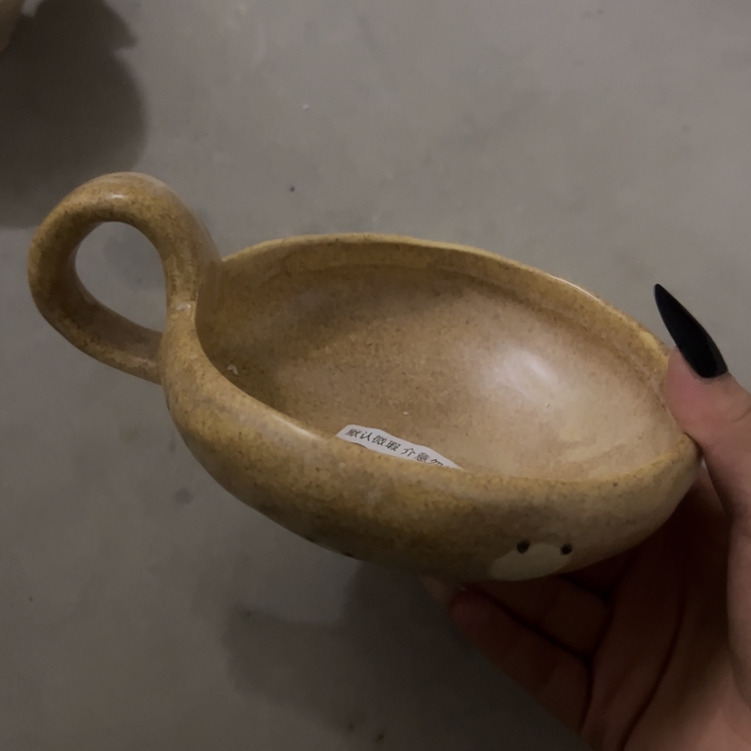 搪瓷微瑕小熊单柄一个816