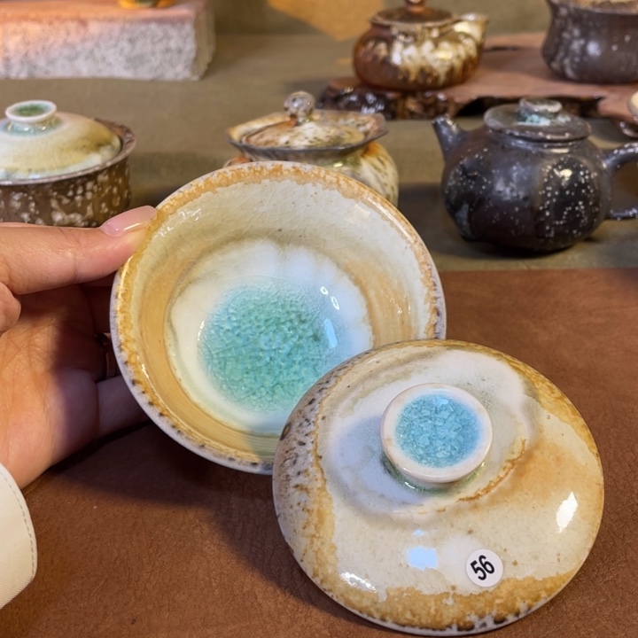 景德镇柴烧盖碗56…100cc……