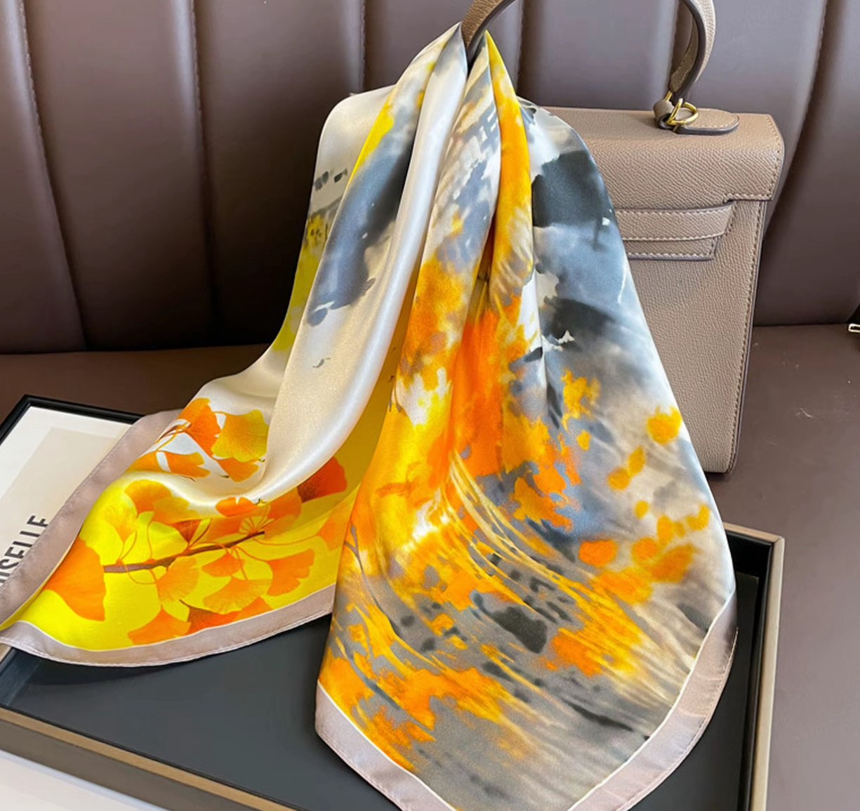 烟雨江南70方巾时尚气质