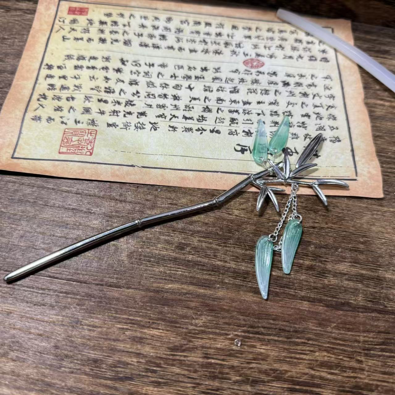 流苏银竹。前尘梦古风汉服配饰