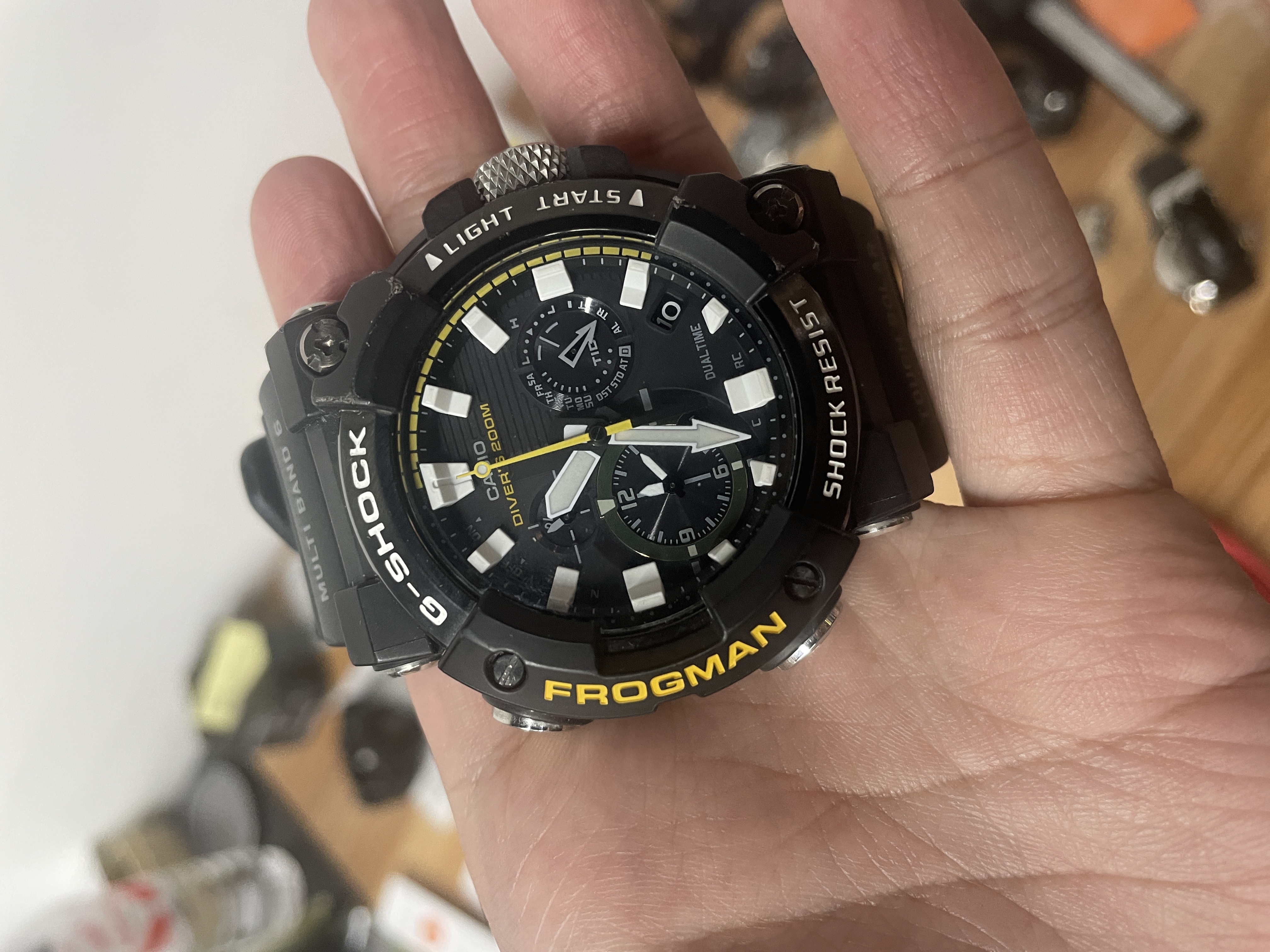 9新 Casio/卡西欧 卡西欧挖人200米潜水电波蓝牙链接