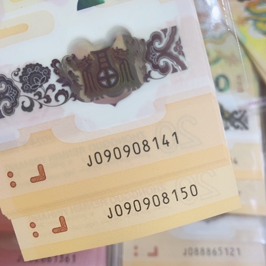 塑料龙钞标十含金马一张