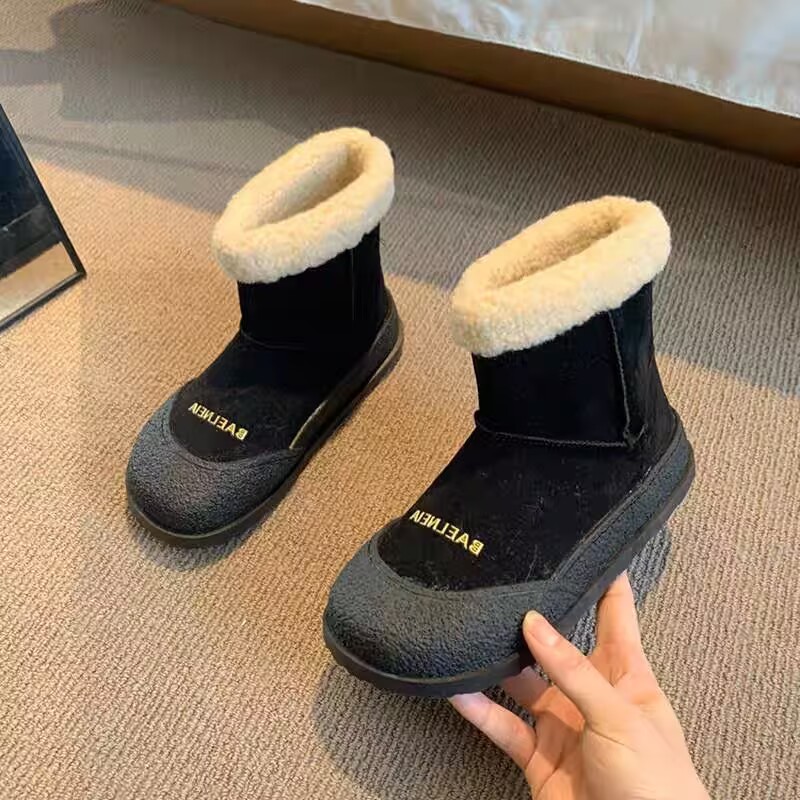 雪地靴时尚百搭加绒加厚保暖冬季皮毛一体