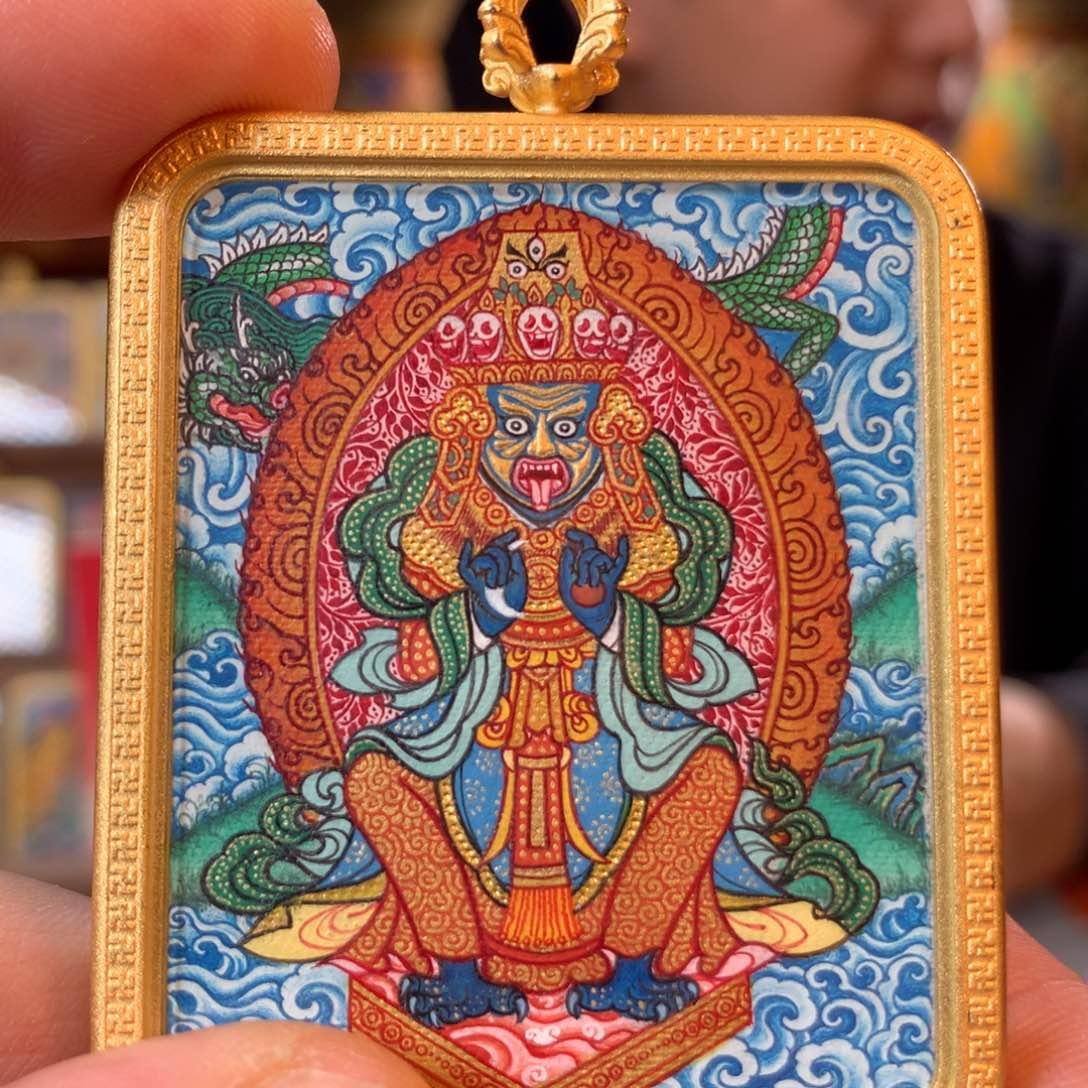 吊坠A****清热贡纯手绘唐卡扎基拉姆