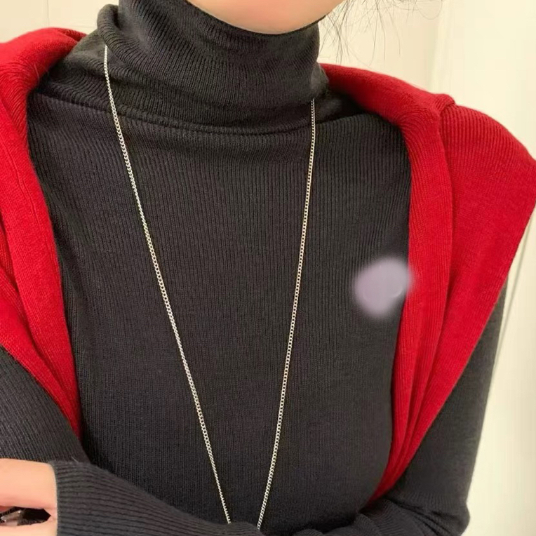 毛针织衫毛衣修身型长袖打底衫百搭针织堆堆领常规款