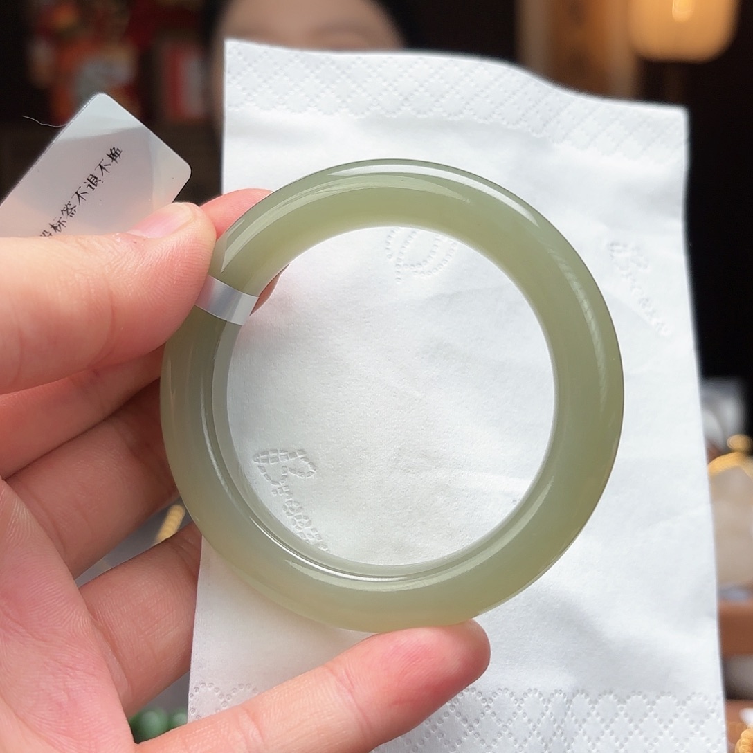 和田玉颈饰未镶嵌aa89手镯52mm