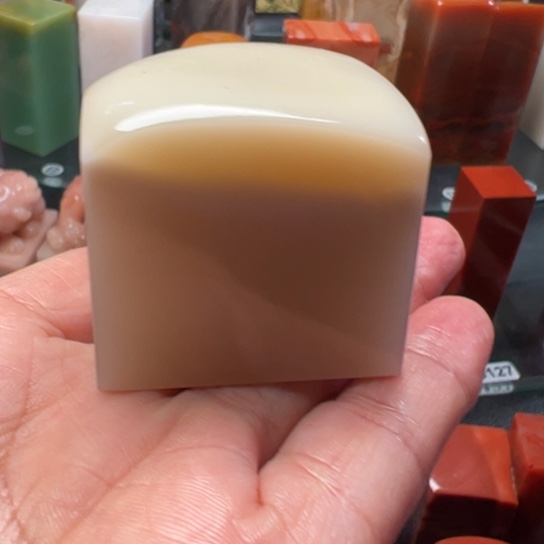 老挝石拾*润地白玉冻