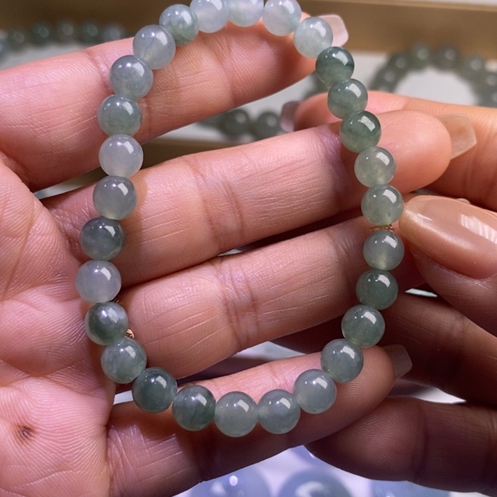 翡翠套链未镶嵌天然翡翠手串