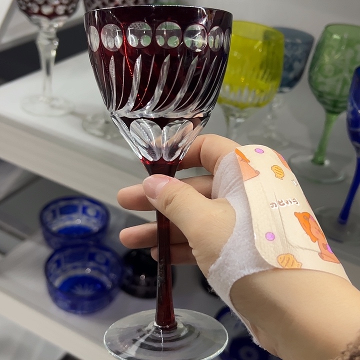 手柄款水晶玻璃微瑕一个