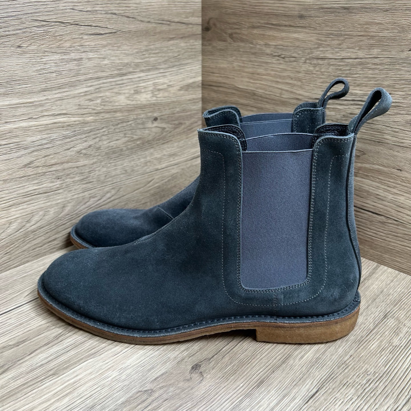 99新 BOTTEGA VENETA/葆蝶家 蓝色短靴 43码 