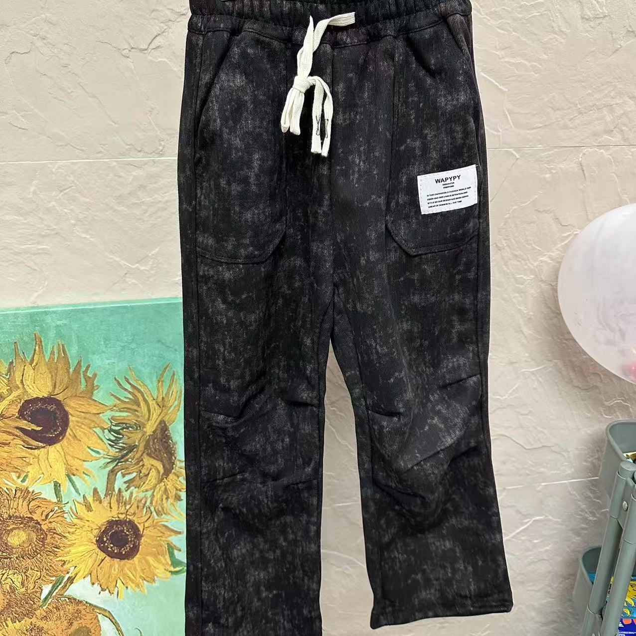 针织长裤灰色3708