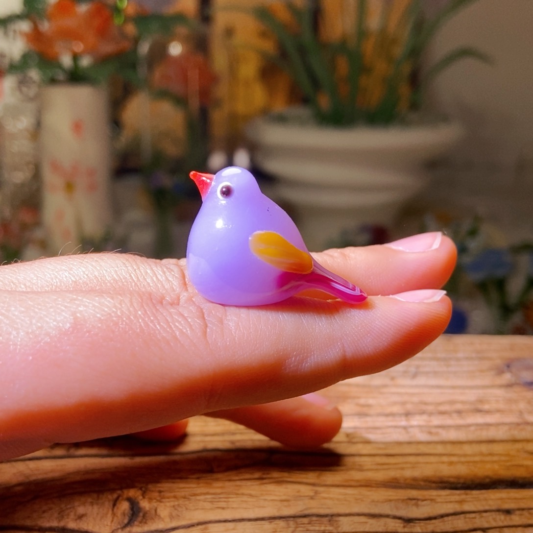 琉璃手工艺品小鸟