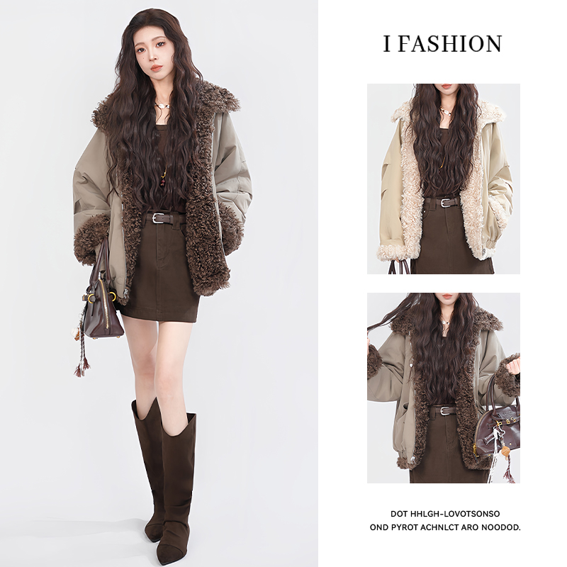 时尚休闲加厚派克服女士2025秋冬季新款高级感洋气中长款保暖棉服