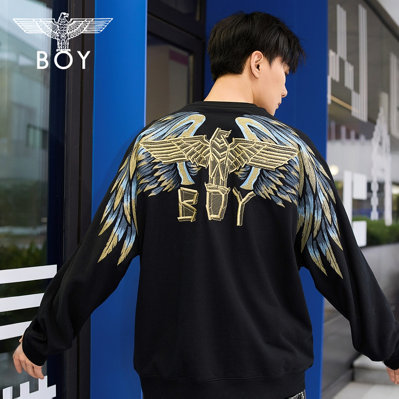 【孔雀之翎】BOY LONDON中性款时尚潮流百搭通勤卫衣N03009